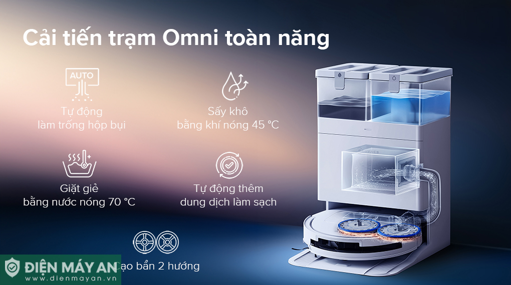 Robot hút bụi lau nhà Ecovacs Deebot T50 Pro Omni 